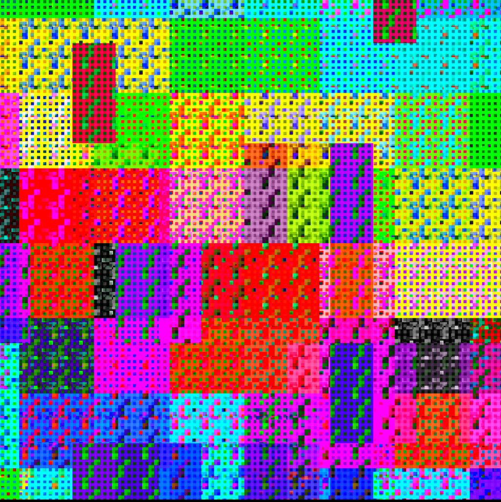 Multicolored Pixelated Field #20