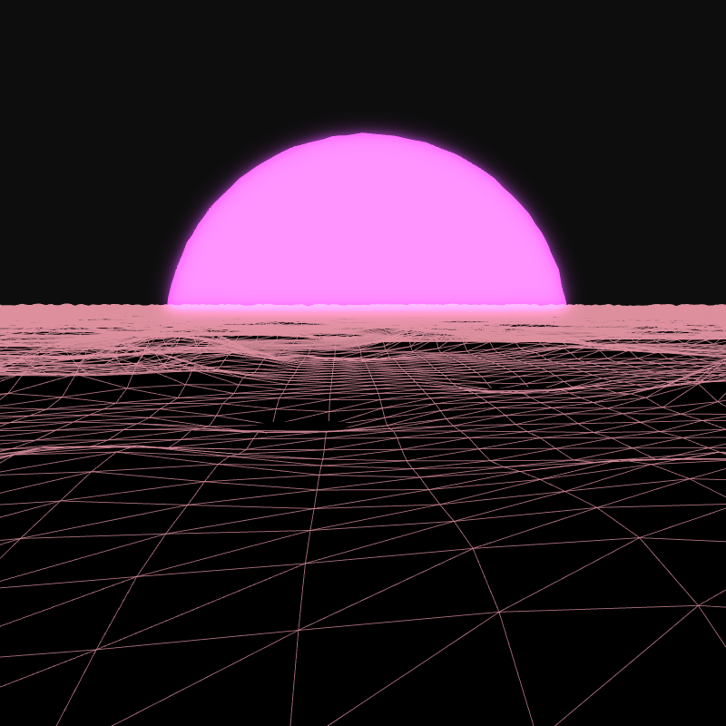 Generative Retrowave Field #104