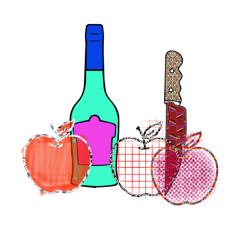 bottle and apples #114