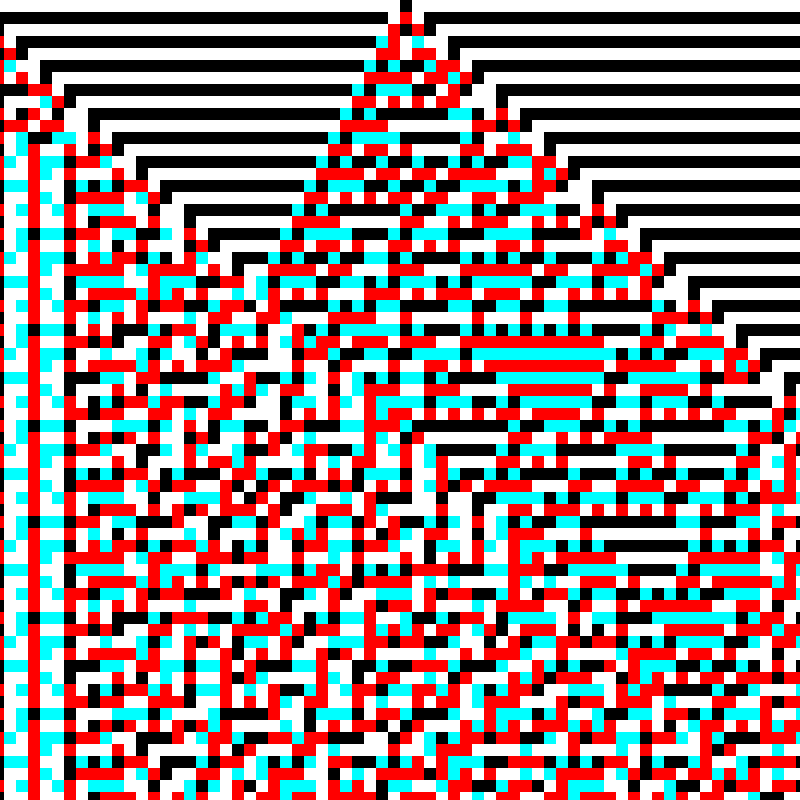 RGB Elementary Cellular Automaton #739