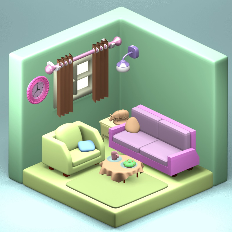 3D Fantasy Living room #14