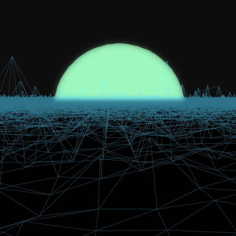 Generative Retrowave Field #47