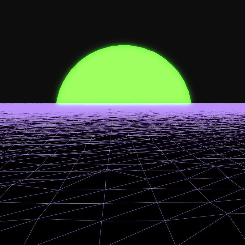 Generative Retrowave Field #9