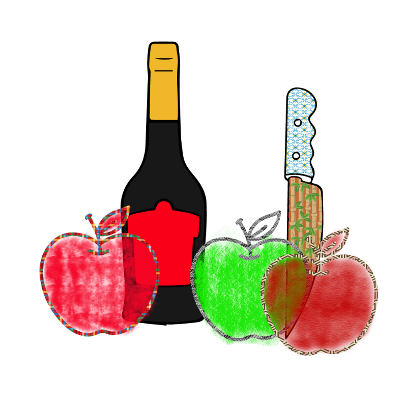 bottle and apples #5