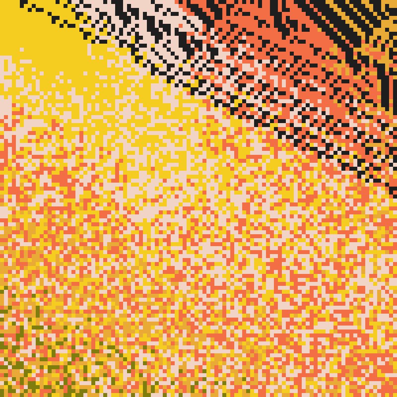 Colored Elementary Cellular Automaton #13