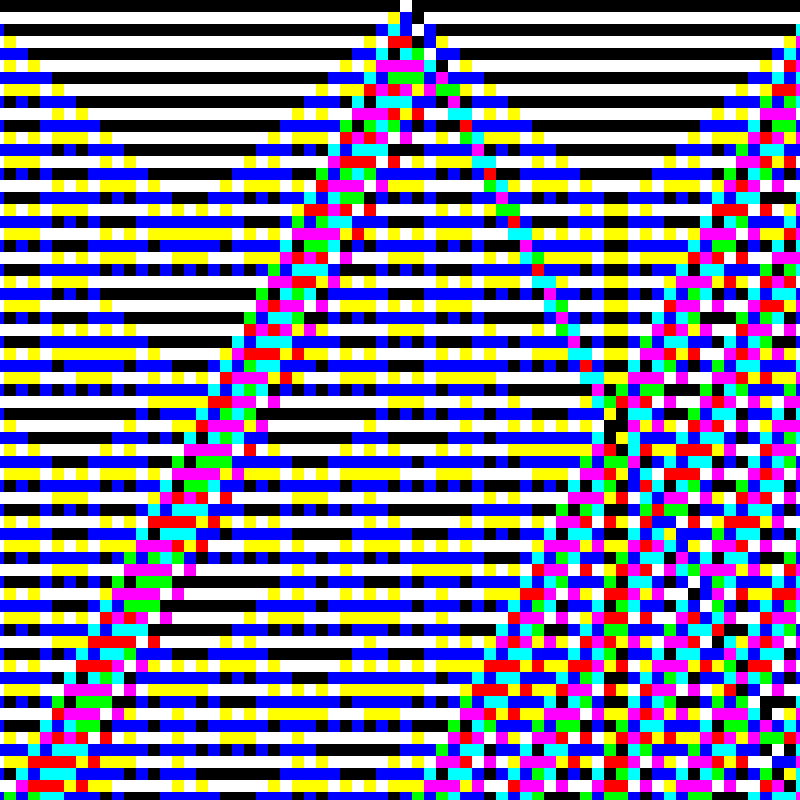 RGB Elementary Cellular Automaton #414