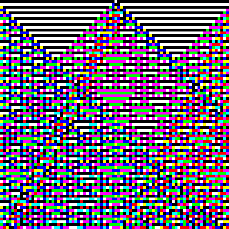 RGB Elementary Cellular Automaton #354