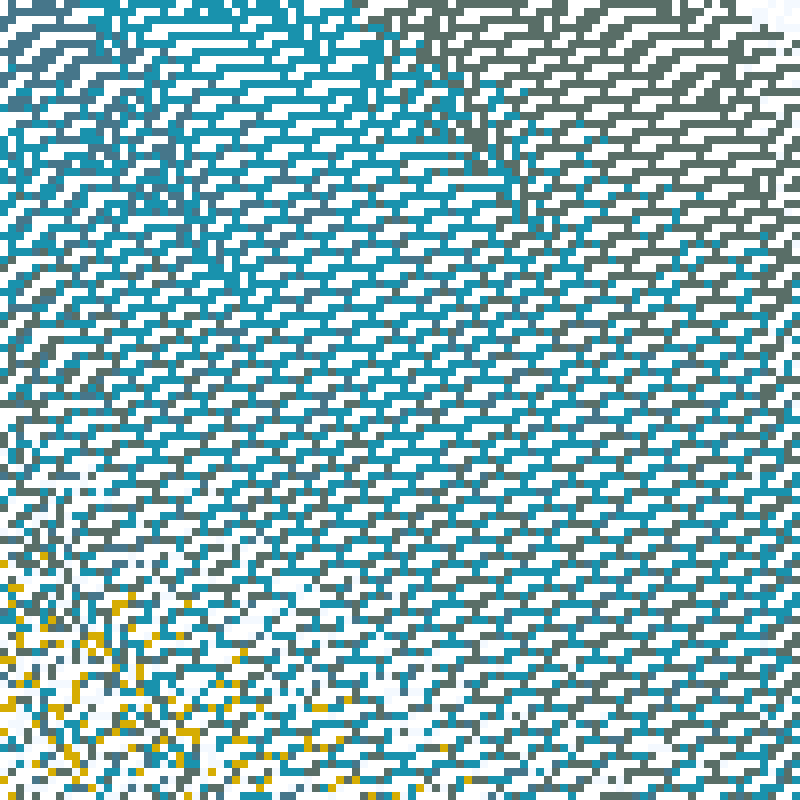 Colored Elementary Cellular Automaton #321