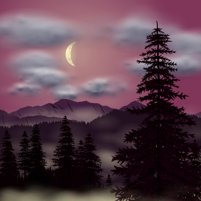 Moonlit Mountains #40