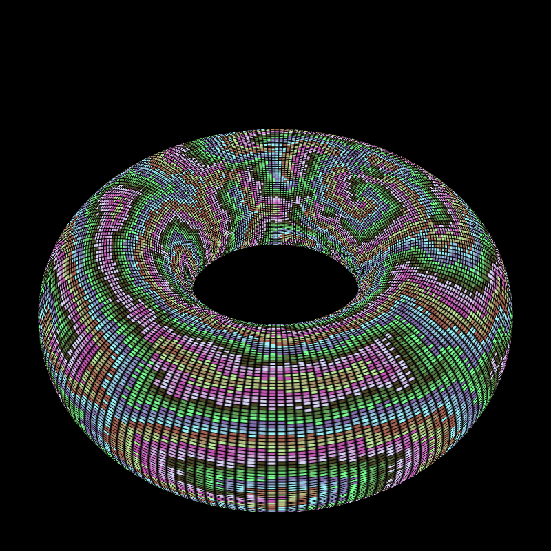 Reaction Diffusion on a Torus #28