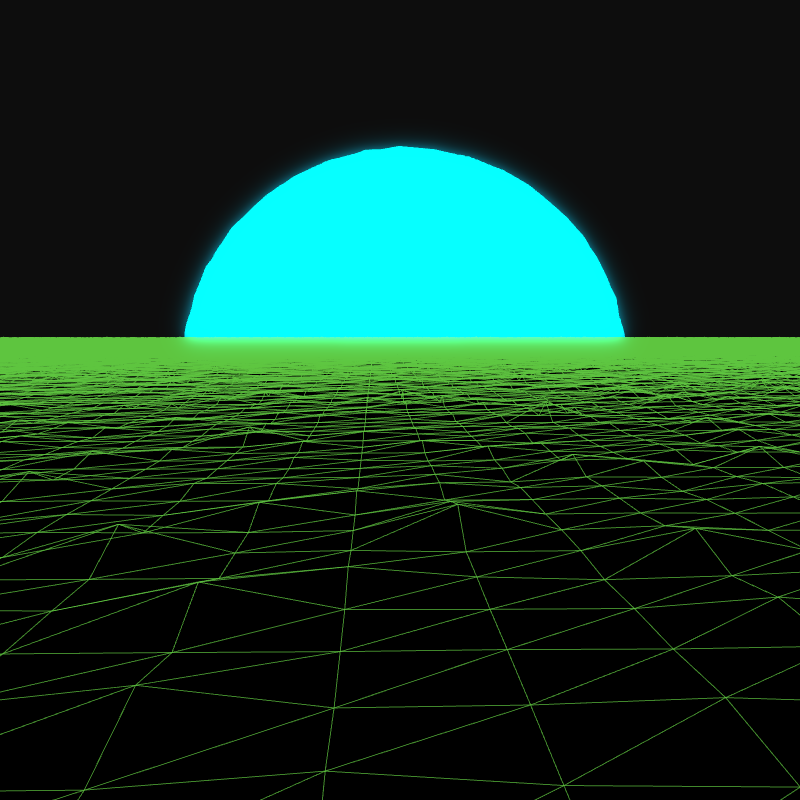 Generative Retrowave Field #114