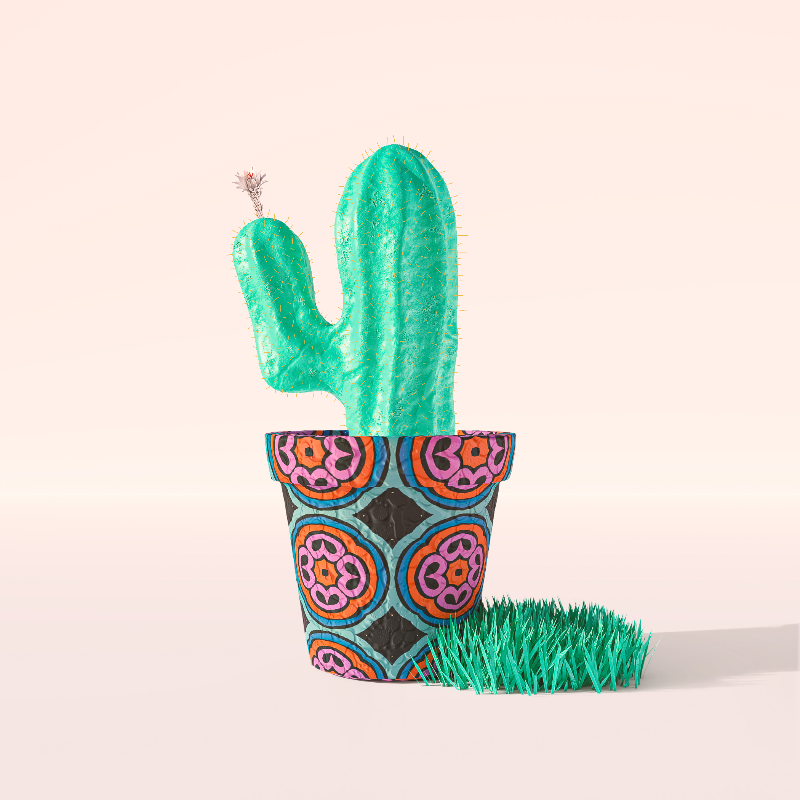 3D Crypto Cacti #28