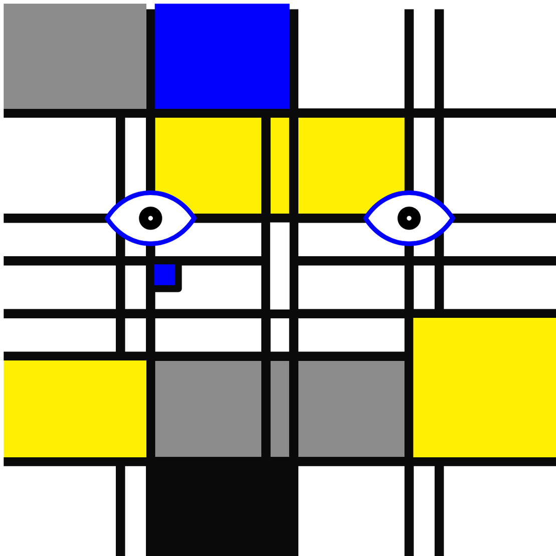 Mondrian Faces #5