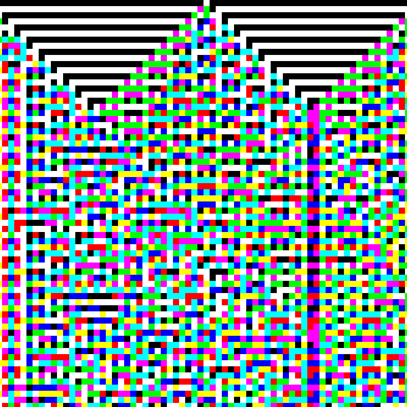 RGB Elementary Cellular Automaton #293