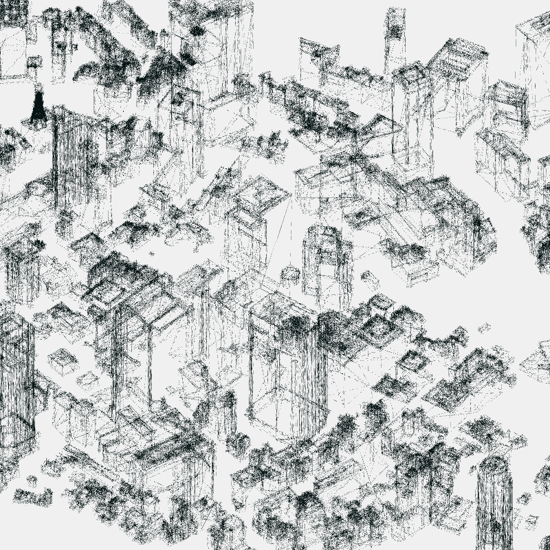 Algorithmic Drawing: Minato City Tokyo #85