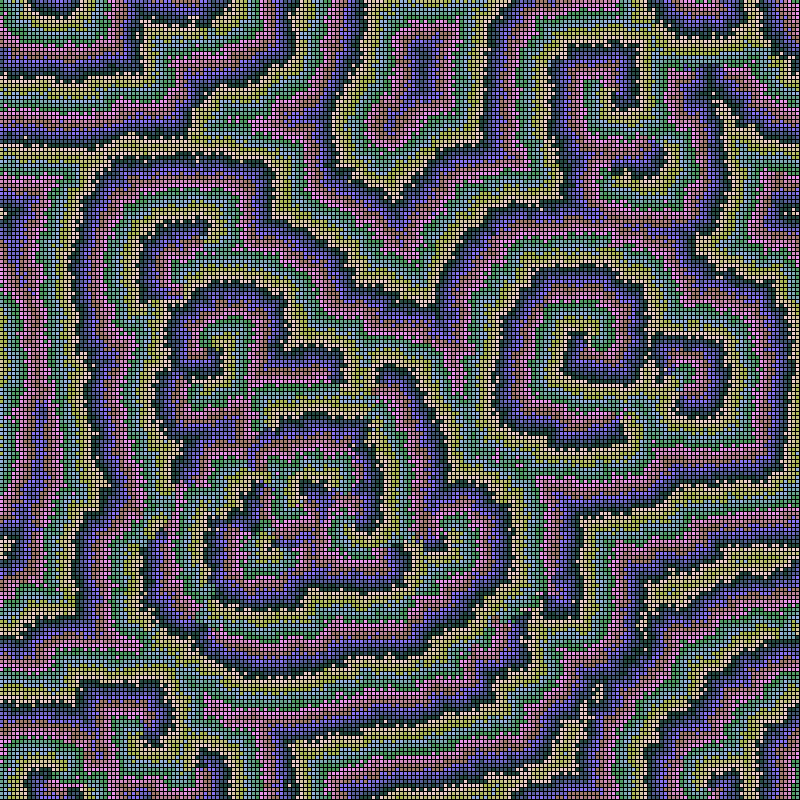 Reaction Diffusion Cellular Automata #22