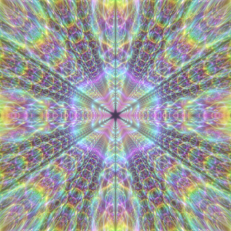 Fluorescent Hexagram #4