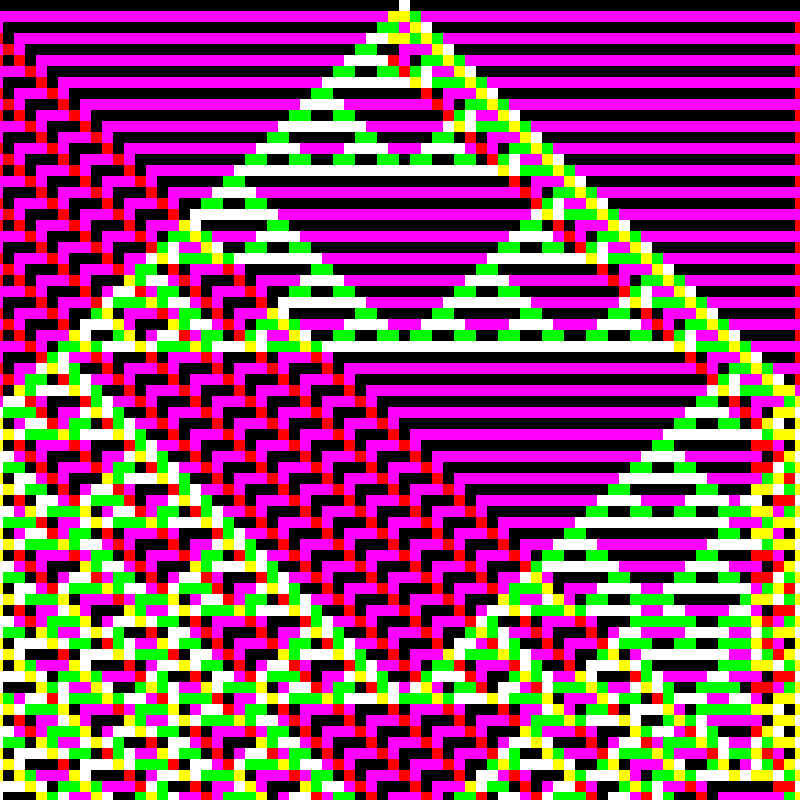 RGB Elementary Cellular Automaton #456