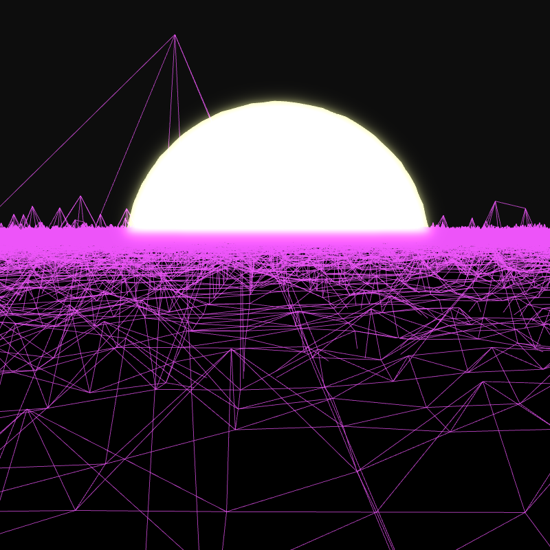 Generative Retrowave Field #41