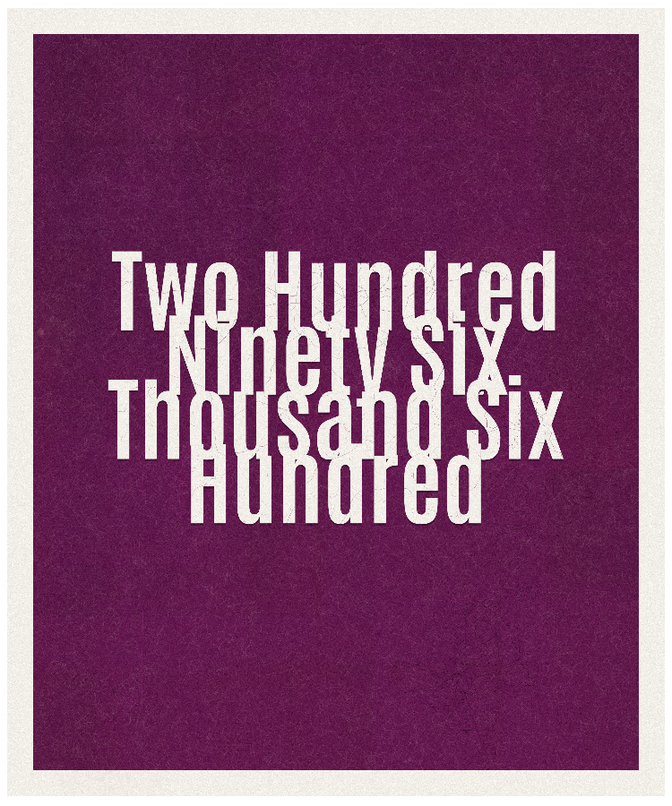Count #296600