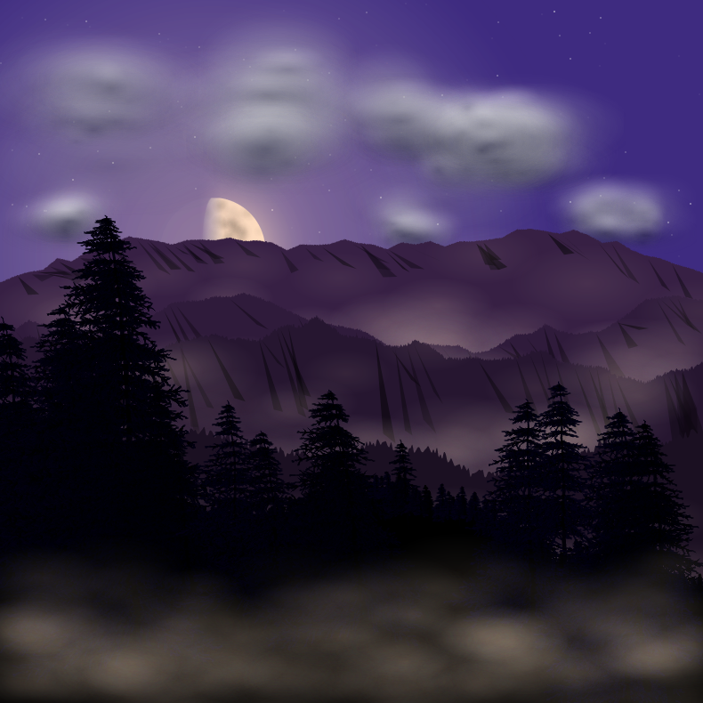 Moonlit Mountains #80