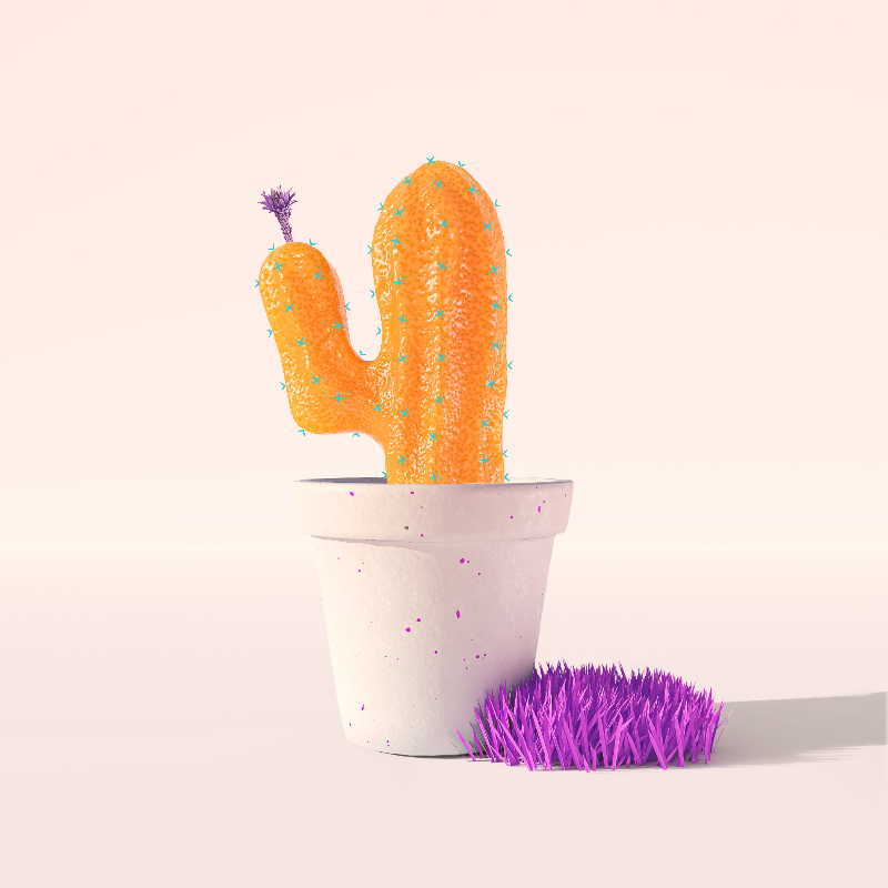 3D Crypto Cacti #12