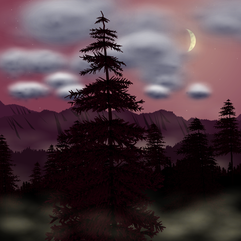 Moonlit Mountains #95