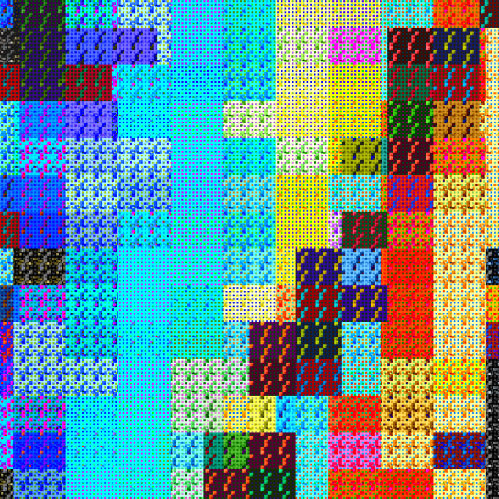 Multicolored Pixelated Field #10