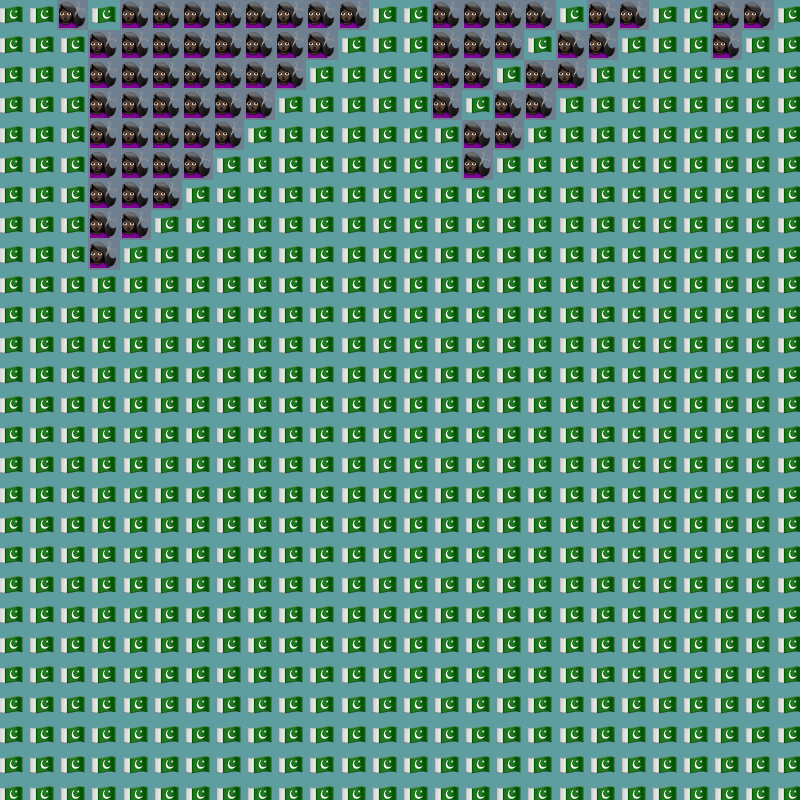 Elementary Cellular Emoji Automata #61