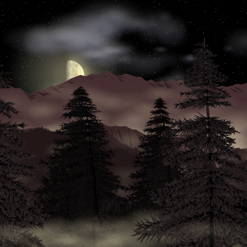 Moonlit Mountains #64