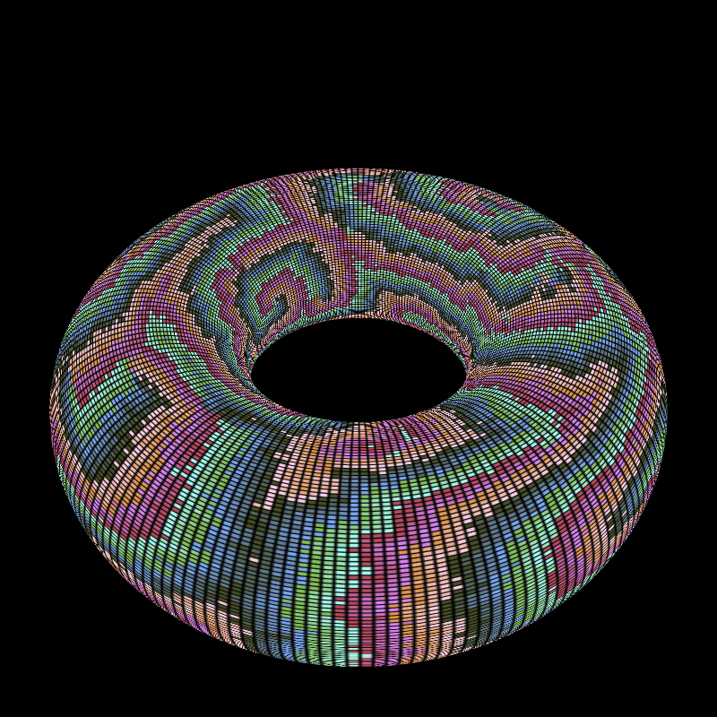 Reaction Diffusion on a Torus #41