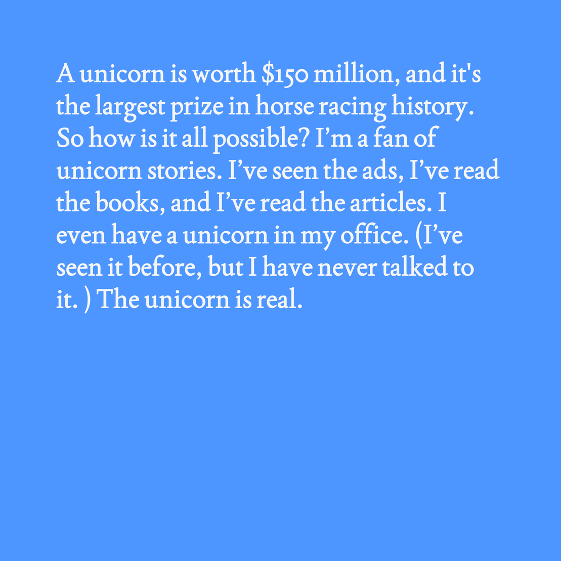 Unicorn Facts and Musings #7