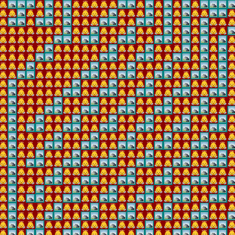 Elementary Cellular Emoji Automata #241