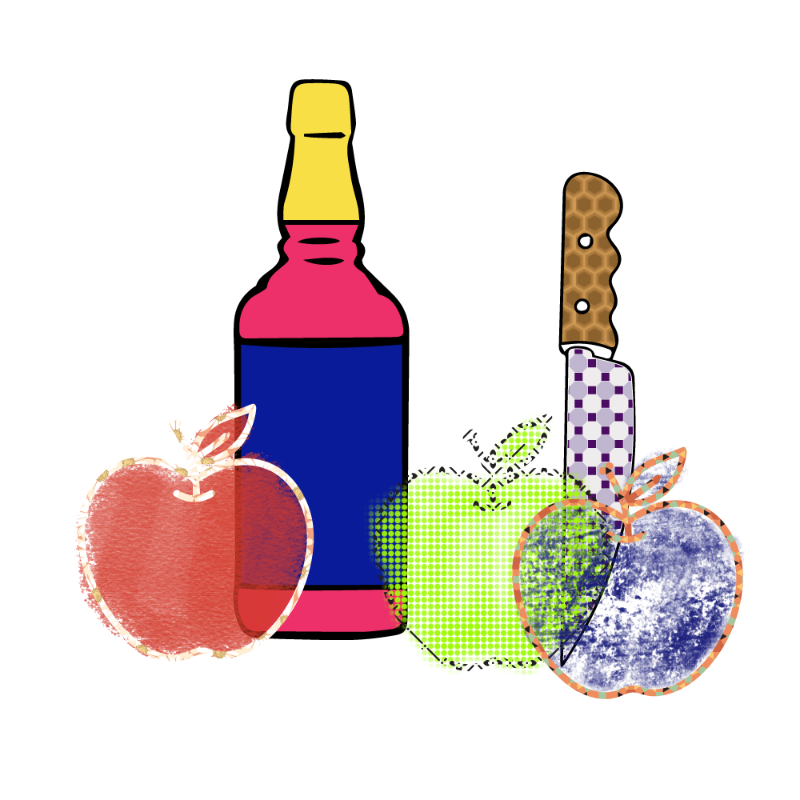 bottle and apples #156