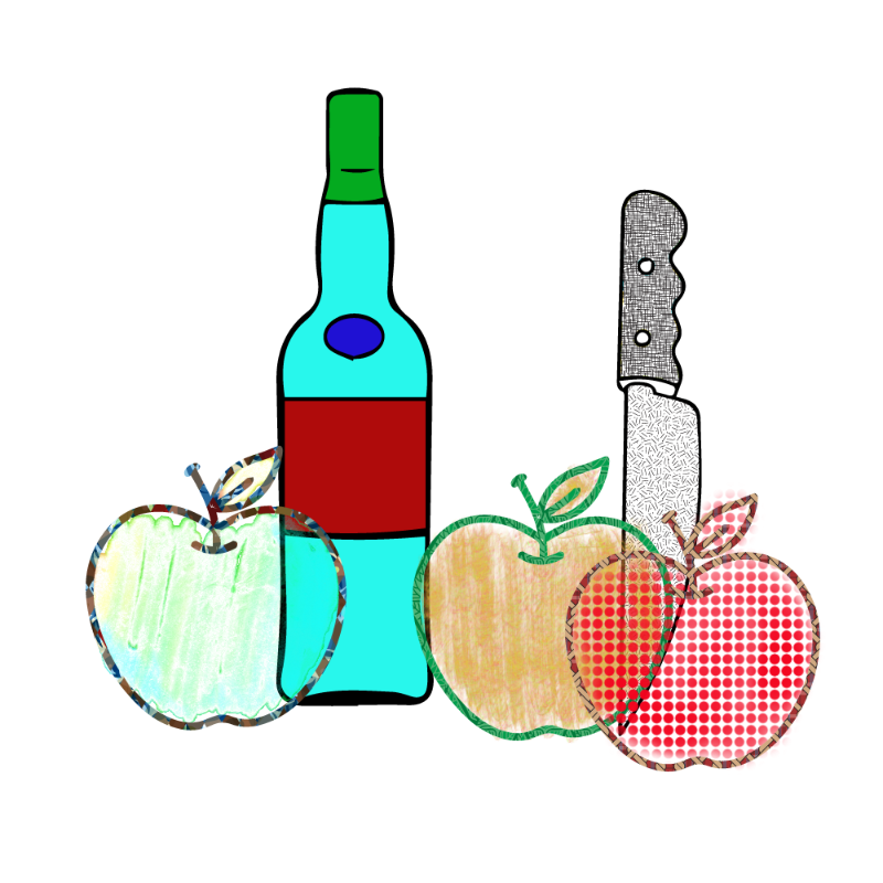bottle and apples #129