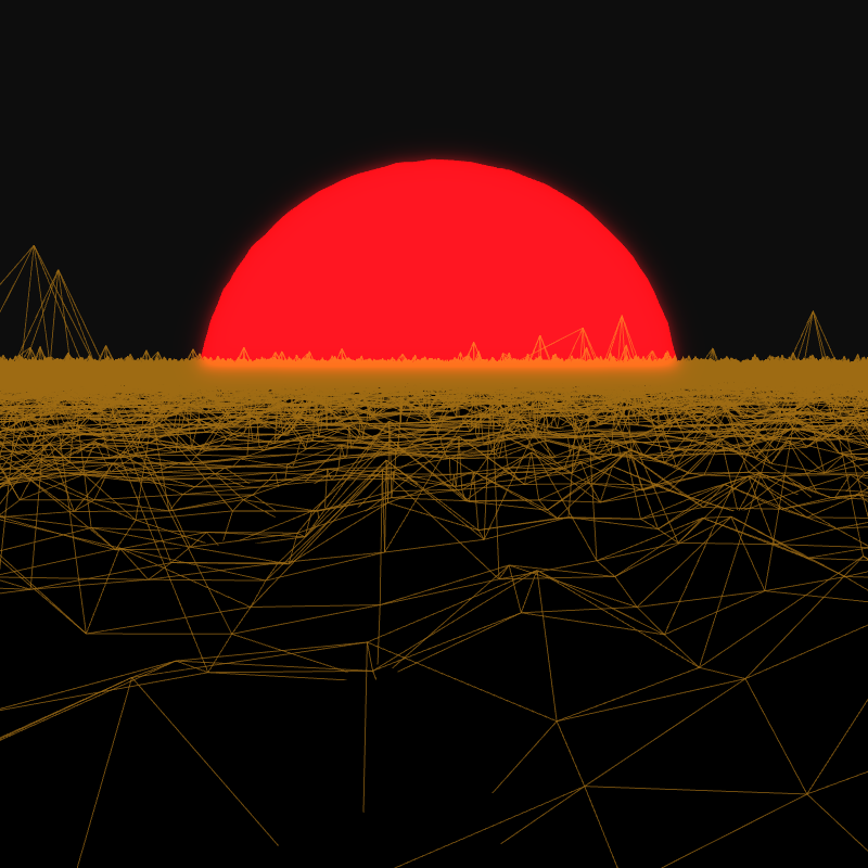 Generative Retrowave Field #101