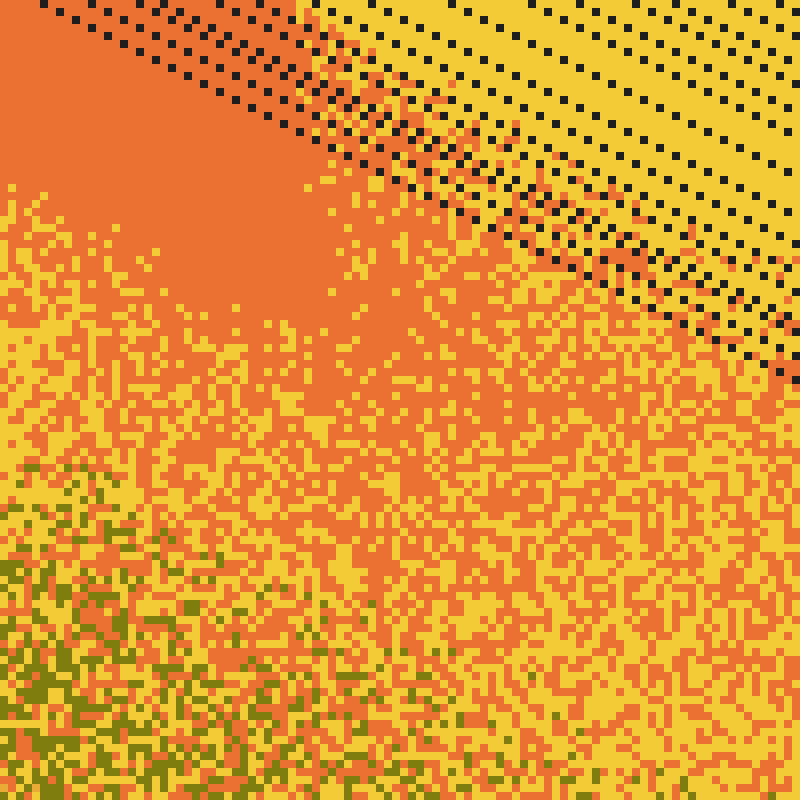 Colored Elementary Cellular Automaton #137