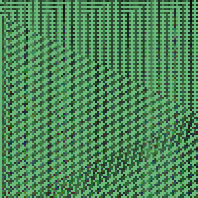 Colored Elementary Cellular Automaton #357