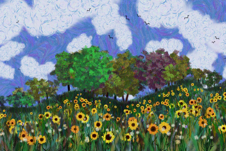 Flowers and Sky #205