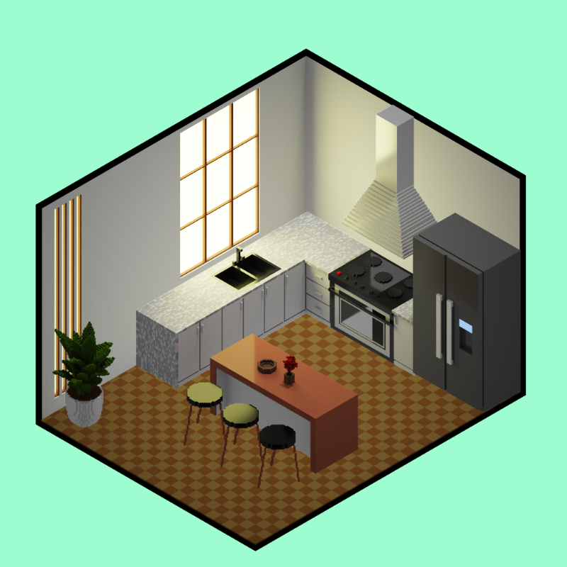 Isometric kitchen #16