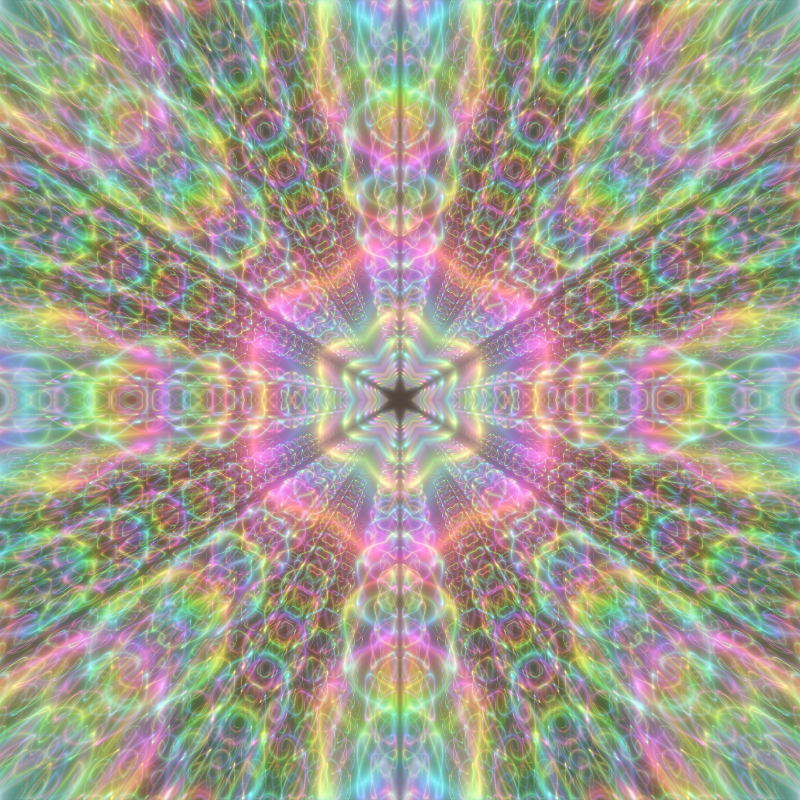 Fluorescent Hexagram #9