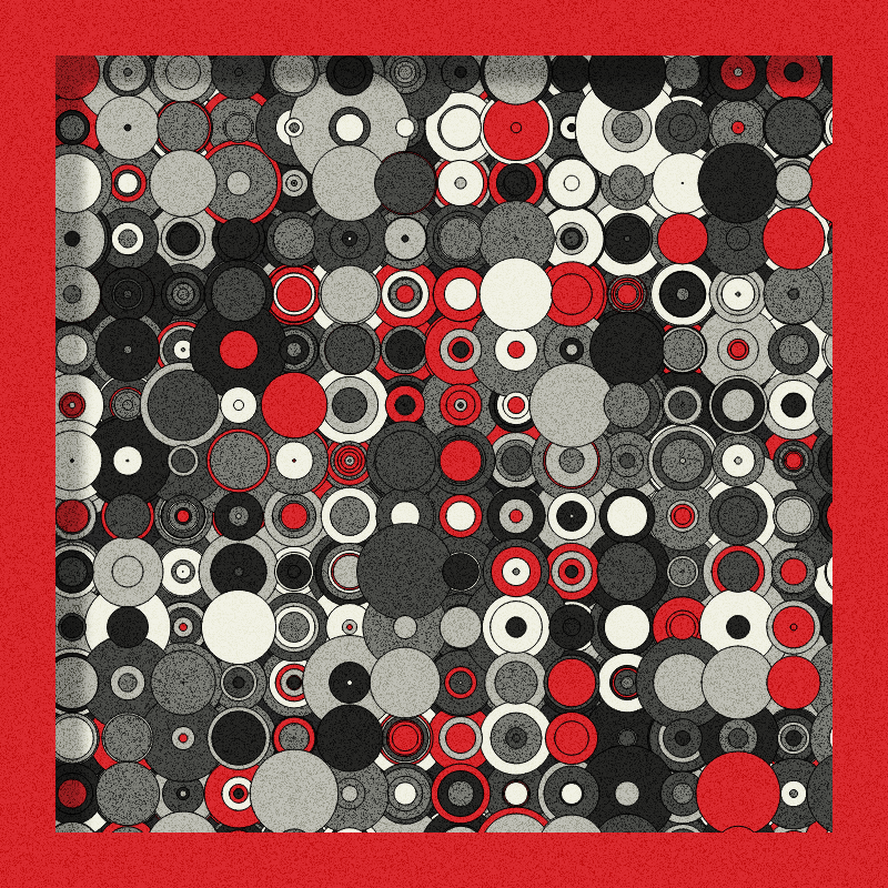 Red, Grey and Circles #15