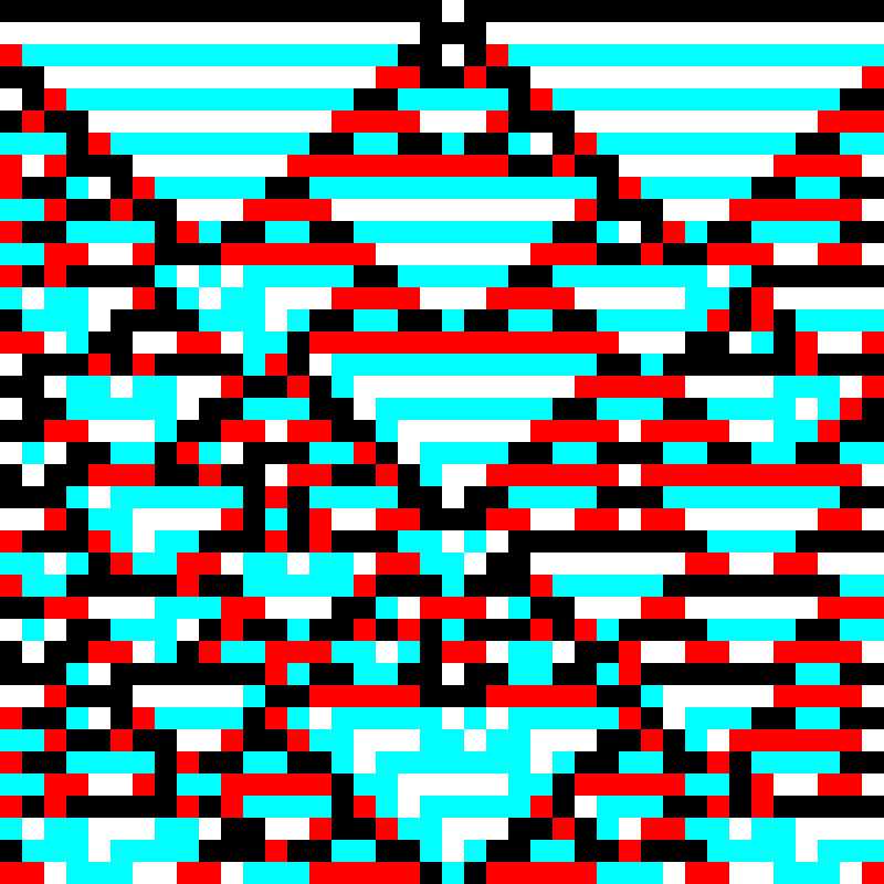 RGB Elementary Cellular Automaton #327