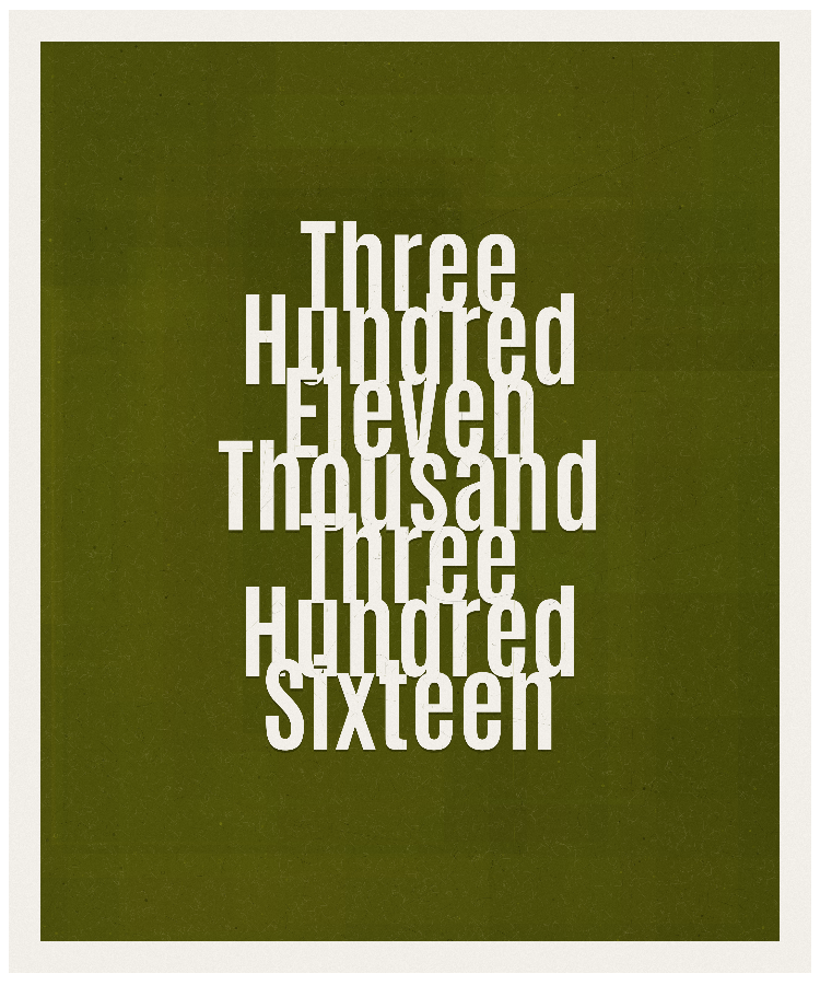 Count #311316