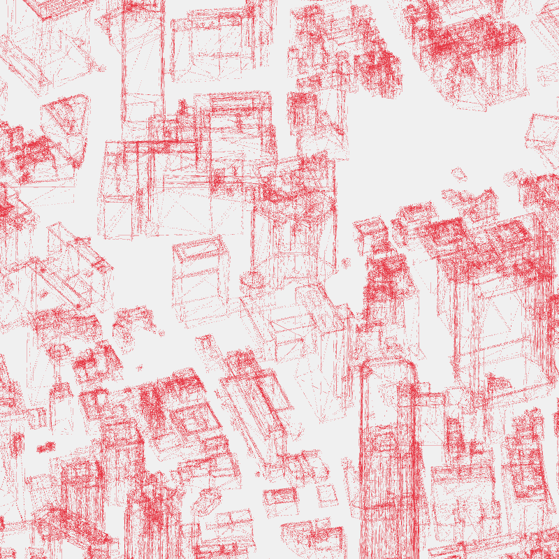 Algorithmic Drawing: Minato City Tokyo #87