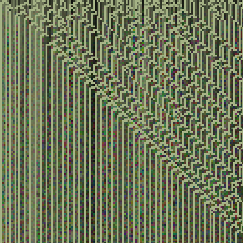 Colored Elementary Cellular Automaton #54