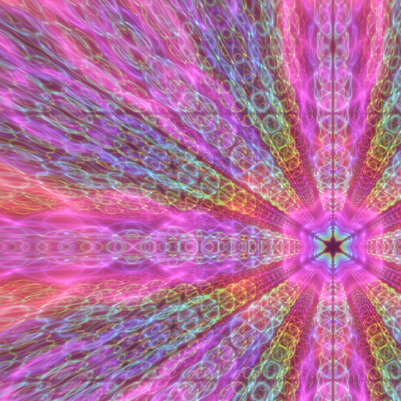 Fluorescent Hexagram #5