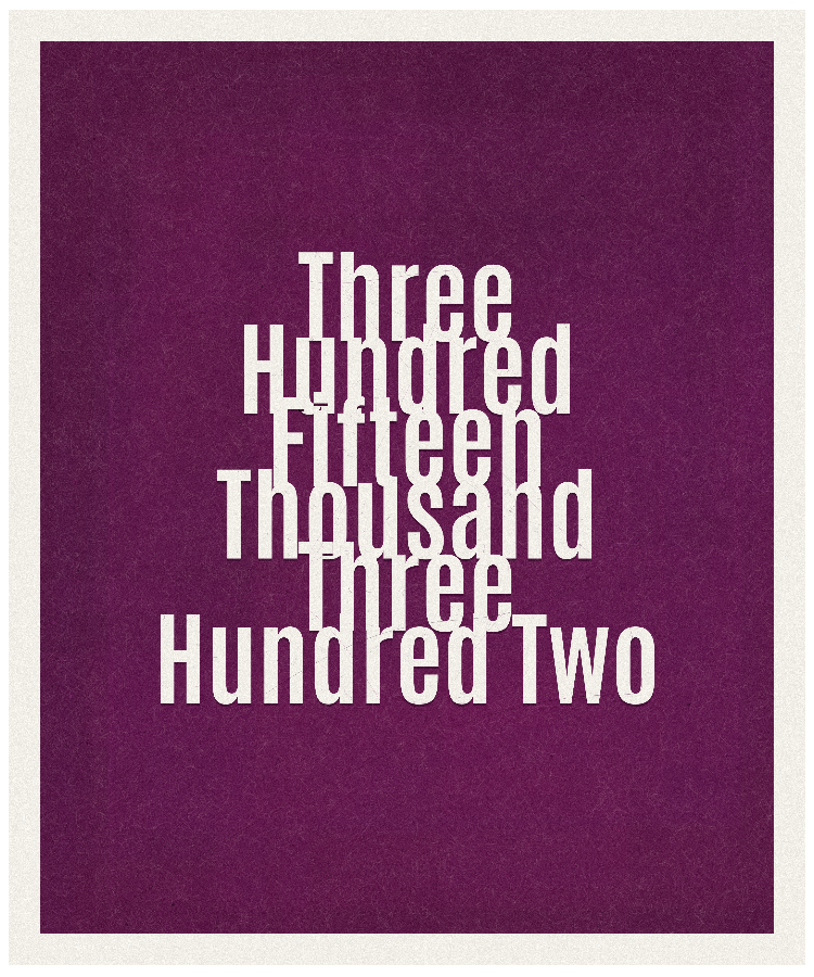 Count #315302