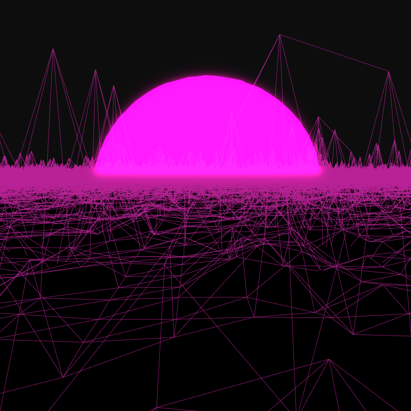 Generative Retrowave Field #124