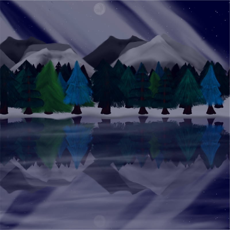 Moony Winter Lake #28